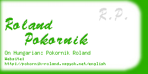 roland pokornik business card